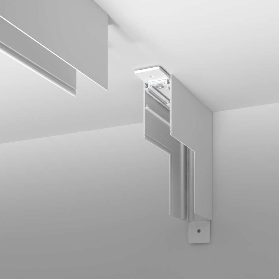 Коннектор угловой внутренний для накладного шинопровода белый Slim Magnetic 85091/11