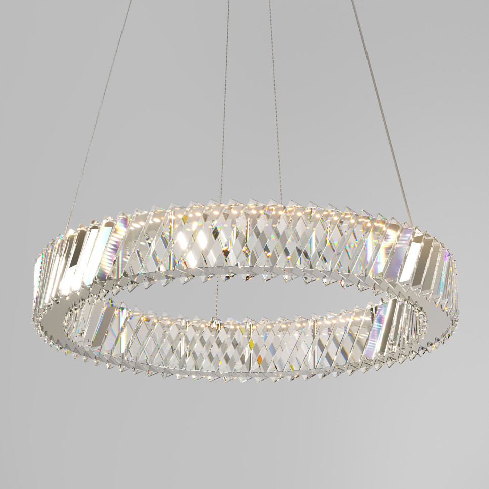 Подвесной светильник с хрусталем 101004 LED никель хрусталь Strotskis
