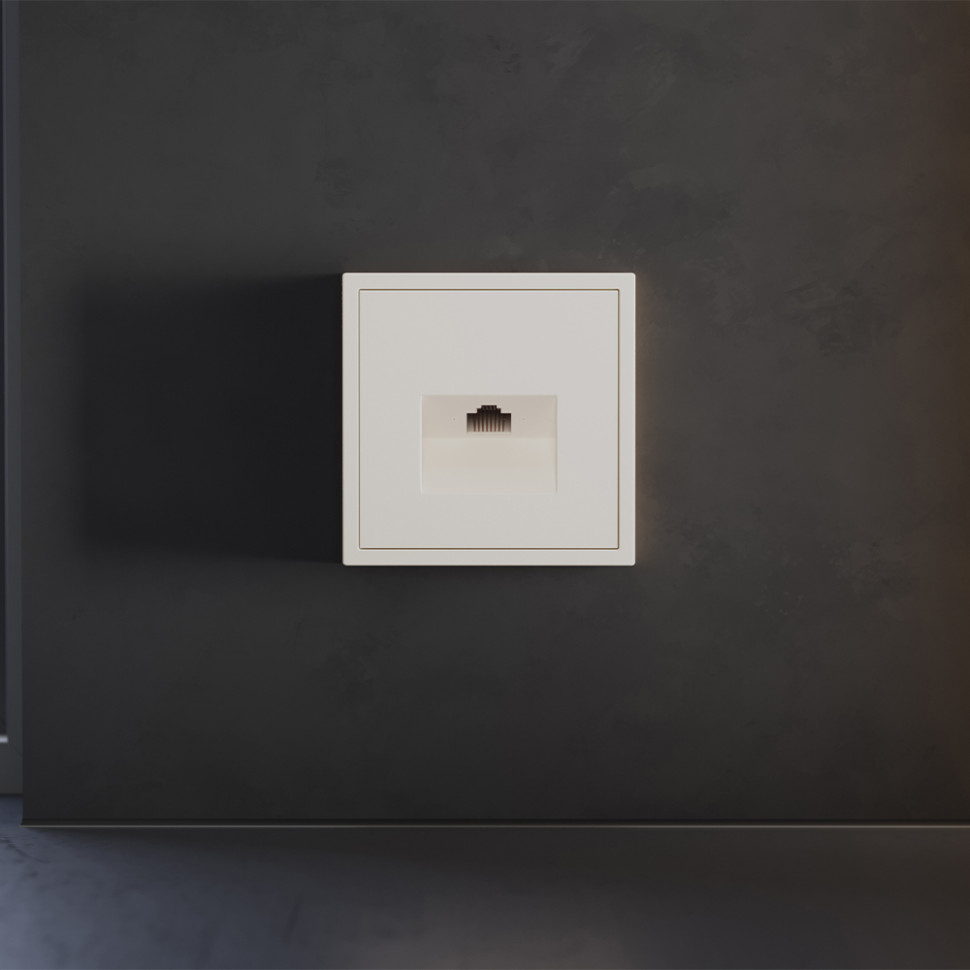 Накладка для розетки компьютерной RJ45 кат.6, S70 (хлопок)