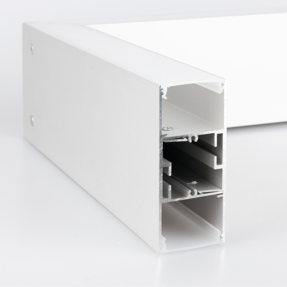 Линейный светодиодный накладной двусторонний светильник 103см 40Вт 3000К серебряный 101-100-40-103