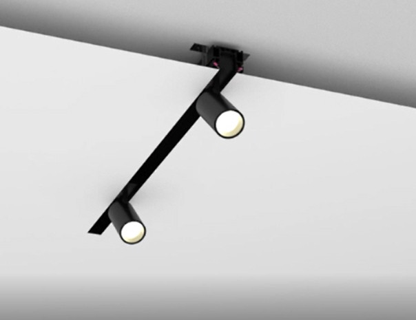  SWG PRO Трек SY низковольтный встраиваемый в натяжной потолок без провода питания, черный, SY-601201-CL-2-BL