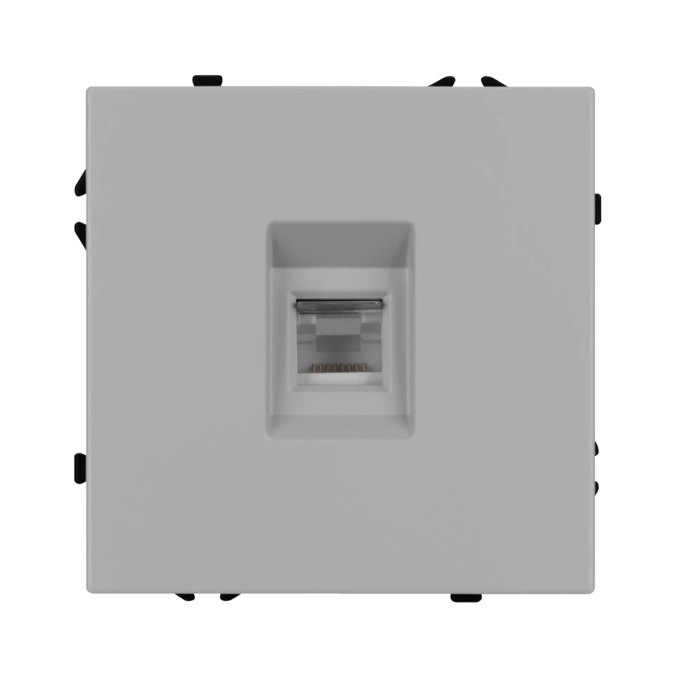 Розетка компьютерная 6 kat, IP-20.  NEO PLUS (Светло cерый) 
