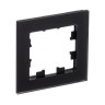 Рамка Systeme Electric Atlas Design Nature на 1 пост, матовое черное стекло ATN331001