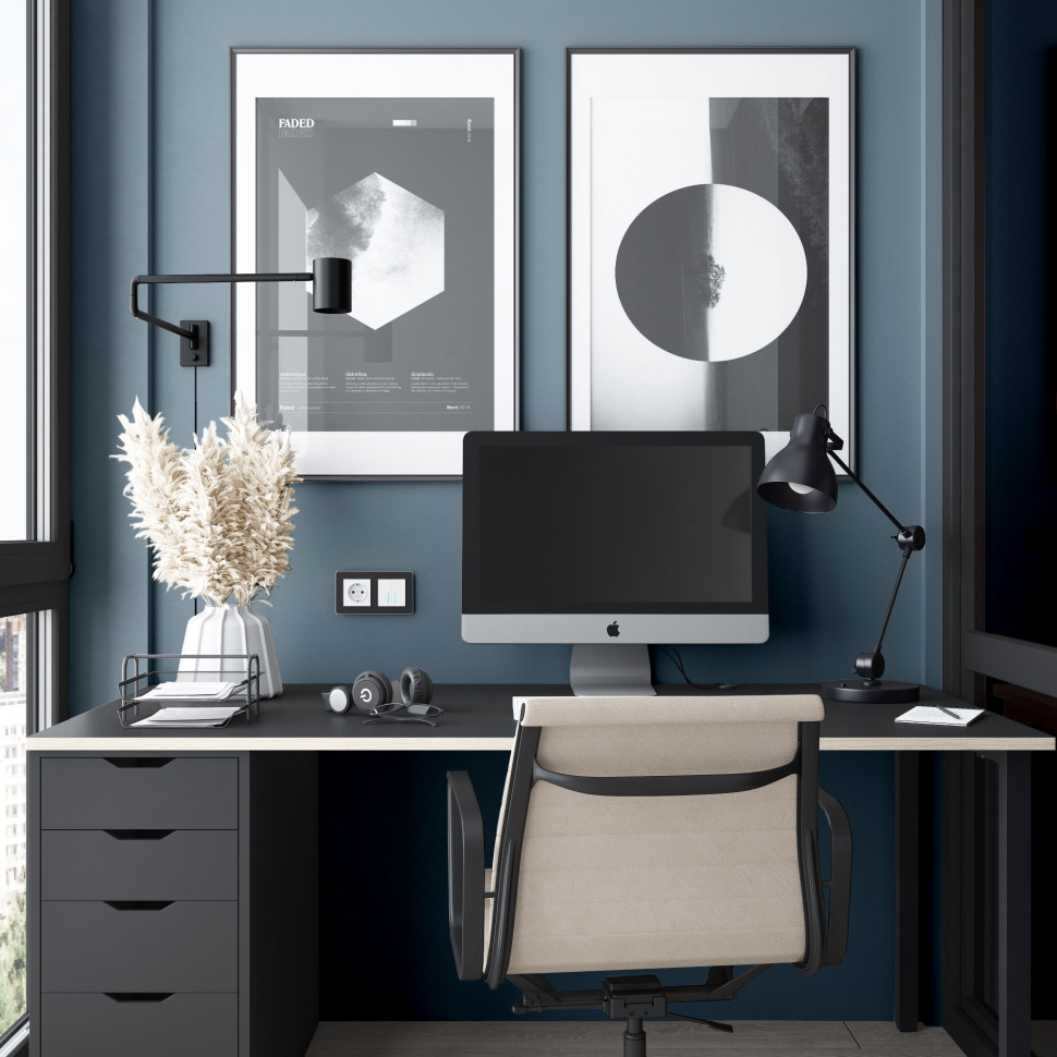 Рамка из металла на 2 поста Platinum черный W0022608