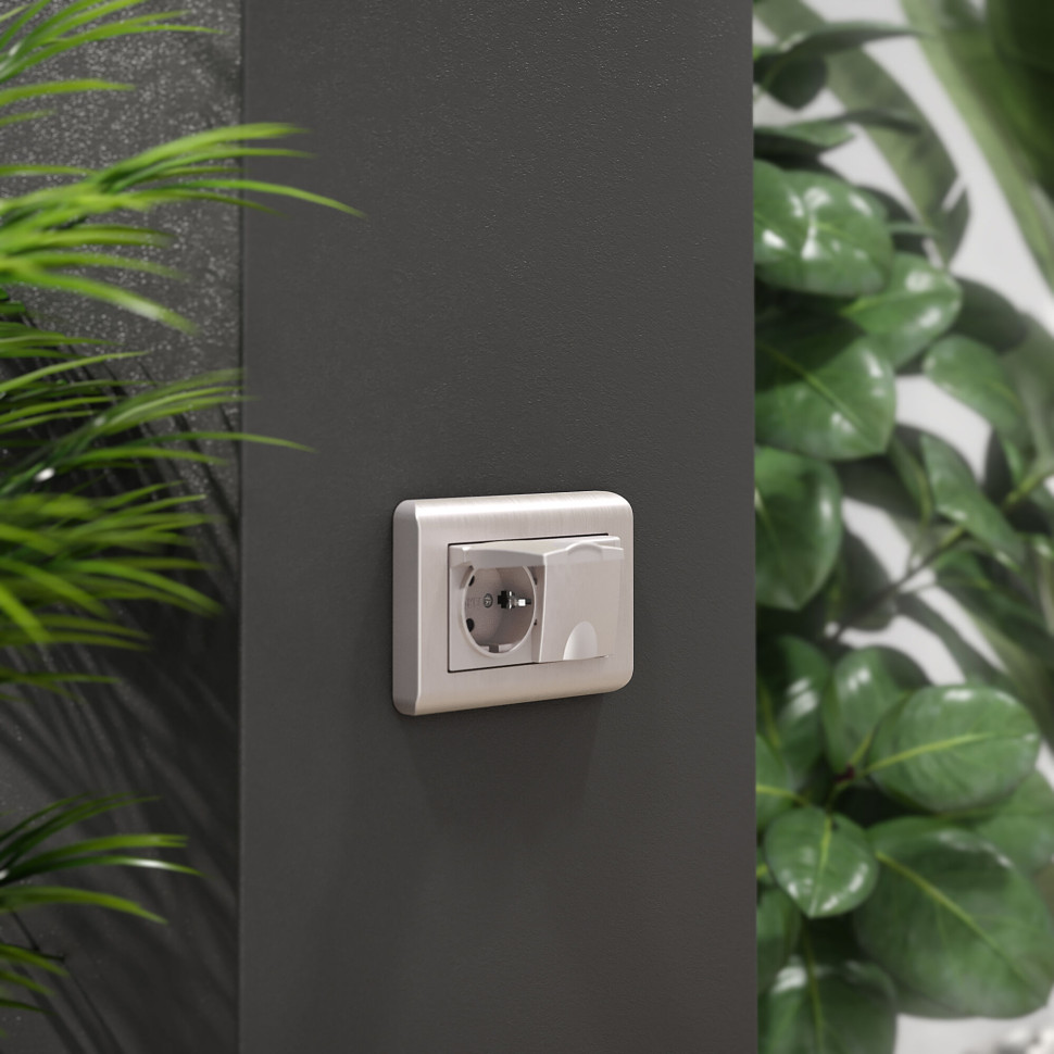 Рамка из поликарбоната для двойной розетки Stream перламутровый W0082113