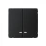 Выключатель двухклавишный Schneider Electric Art Gallery с подсветкой, Карбон GAL001053