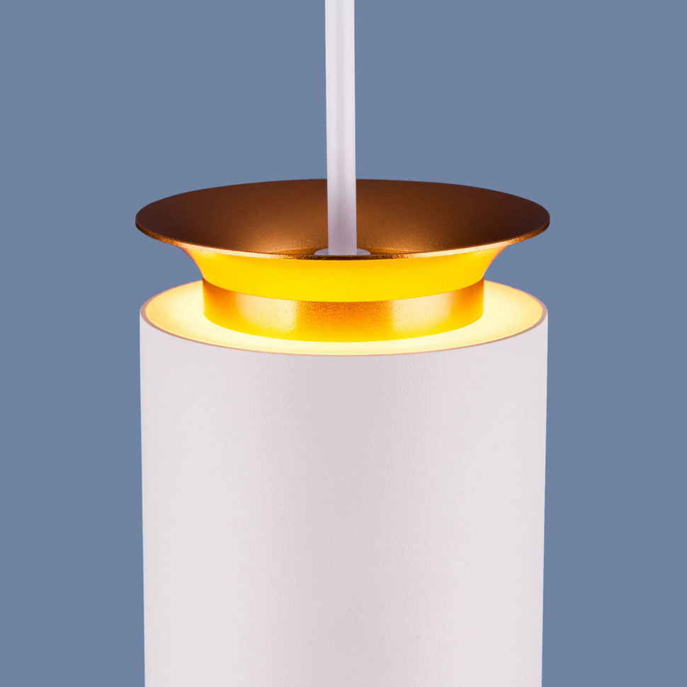 Подвесной светодиодный светильник Elektrostandard DLS021 9+4W 4200К белый матовый/золото 4690389144271