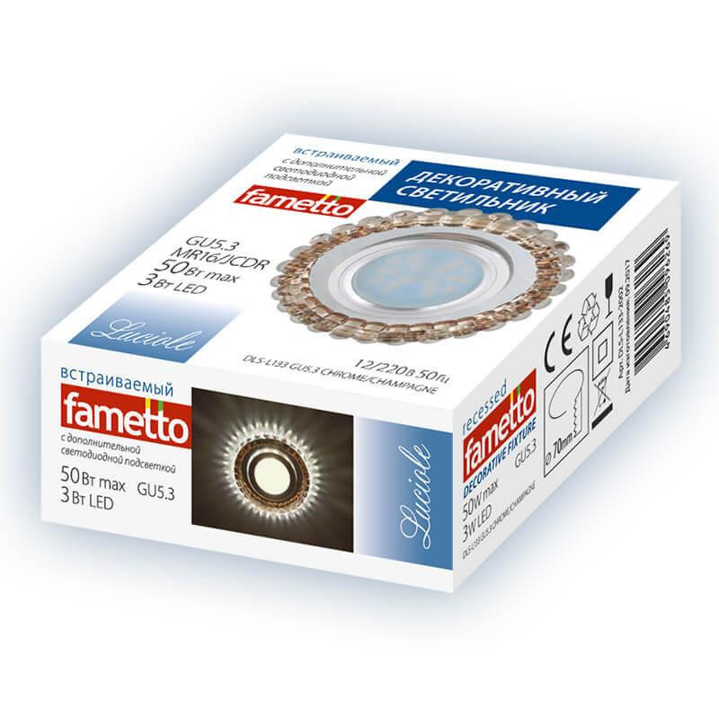 Встраиваемый светильник Fametto Luciole DLS-L132 GU5.3 Chrome/Gold