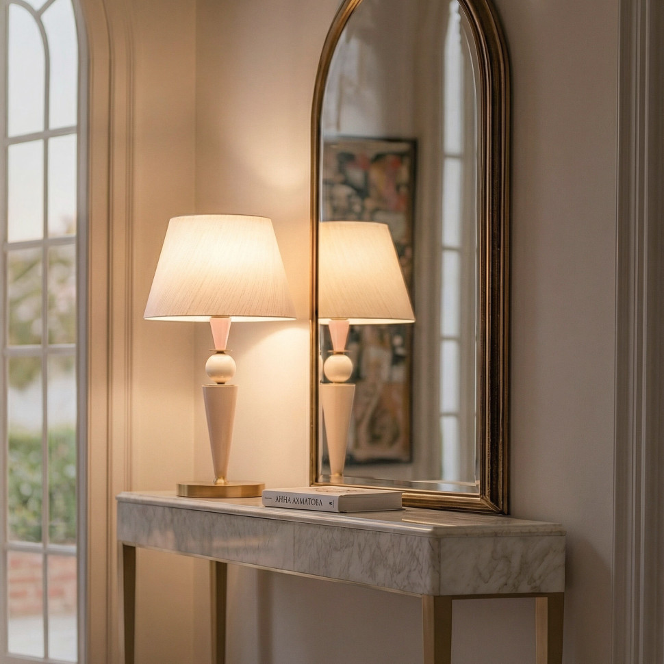 Настольный светильник с керамикой 108014