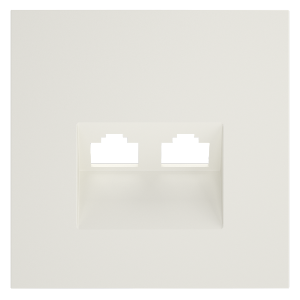 Накладка для розетки компьютерной двойной RJ45+RJ45 кат.6, S70 (хлопок)