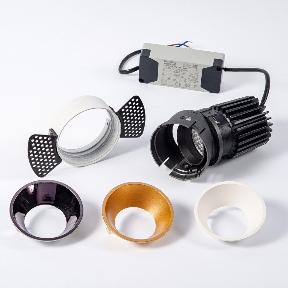 Встраиваемый светильник Fiberli MR1215 (круглая рамка) 12130102