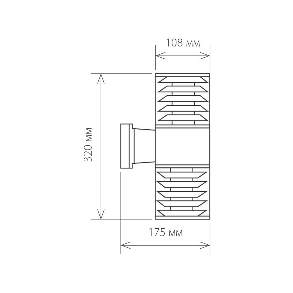 Настенный уличный светильник 1407 Techno cерый IP54 1407 Techno cерый
