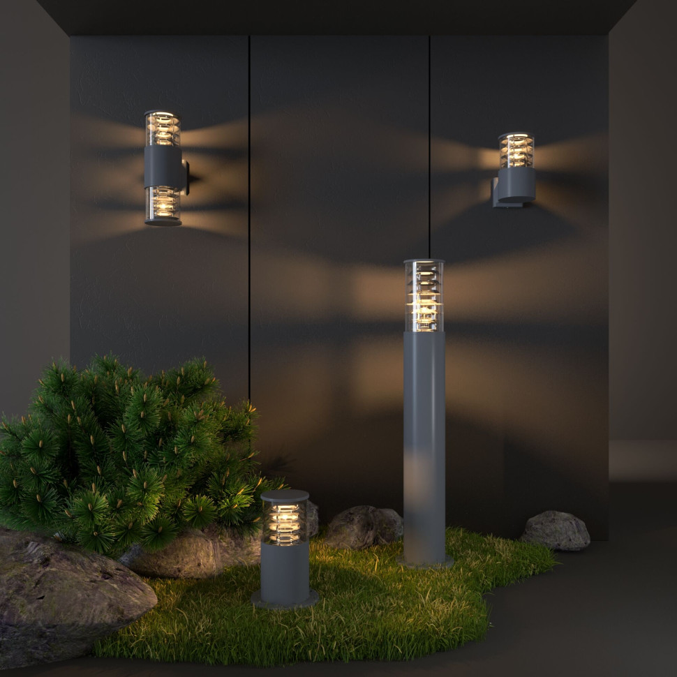 Настенный уличный светильник 1407 Techno cерый IP54 1407 Techno cерый