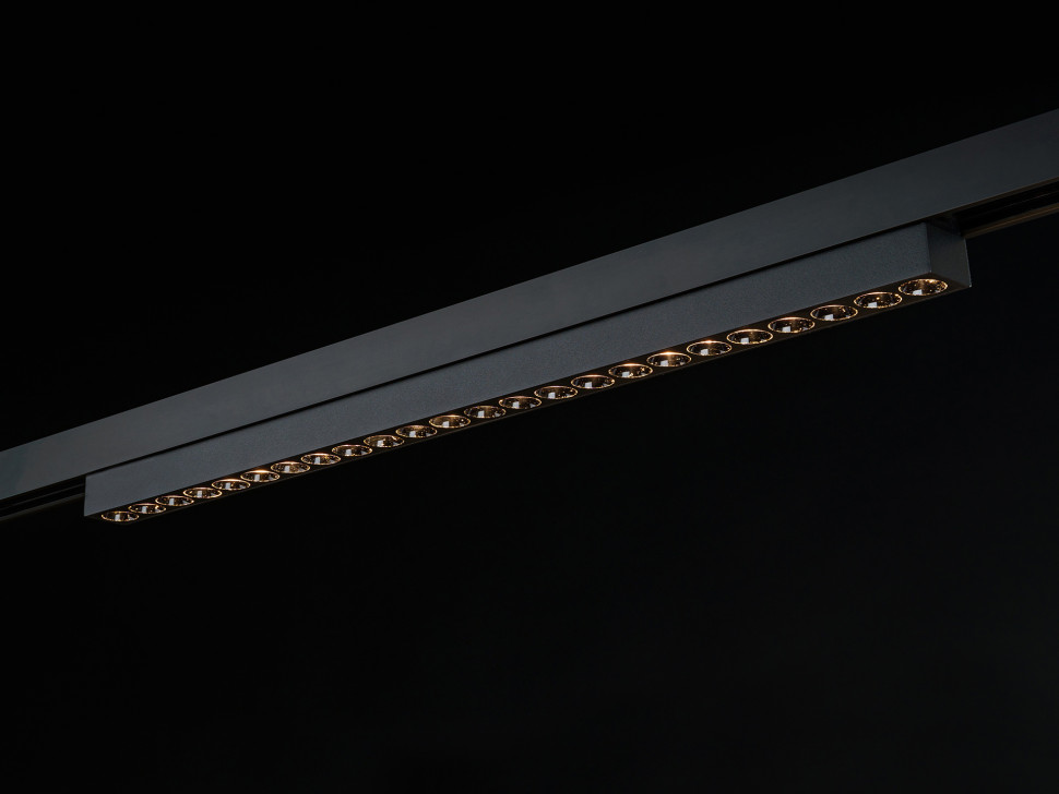  LUMKER Светильник линейный дарклайт, серия SY-LINK, Черный, 18Вт, IP20, Теплый белый (3000К), SY-LINK-435-BL-18-WW