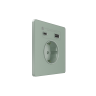 Systeme Infinity, Розетка С/У с ЗК и зар.устр.USB А+С 20Вт (250В, 16А, защит.шторки), Таежное утро