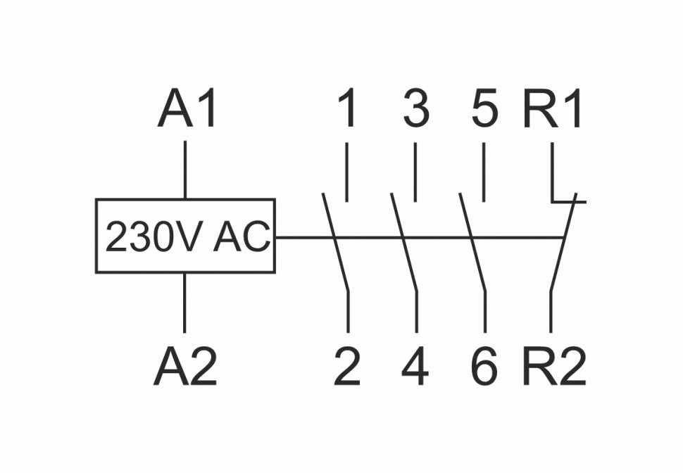 Контактор модульный (Ампер-63 / Волт-230 АС / Контакт-3NO+1NC) ST63-31