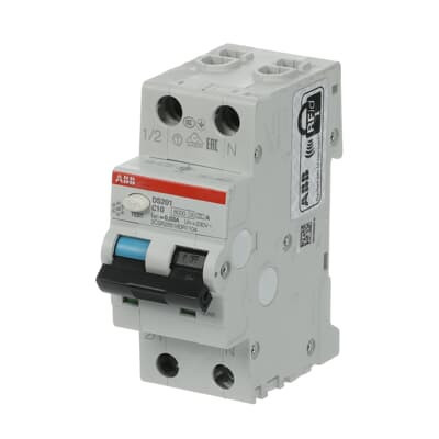 Дифференциальный автомат (АВДT) ABB DS201 C10 A30 Тип-A 1P+N 10A 30мА х-ка C 6kA  2CSR255180R1104
