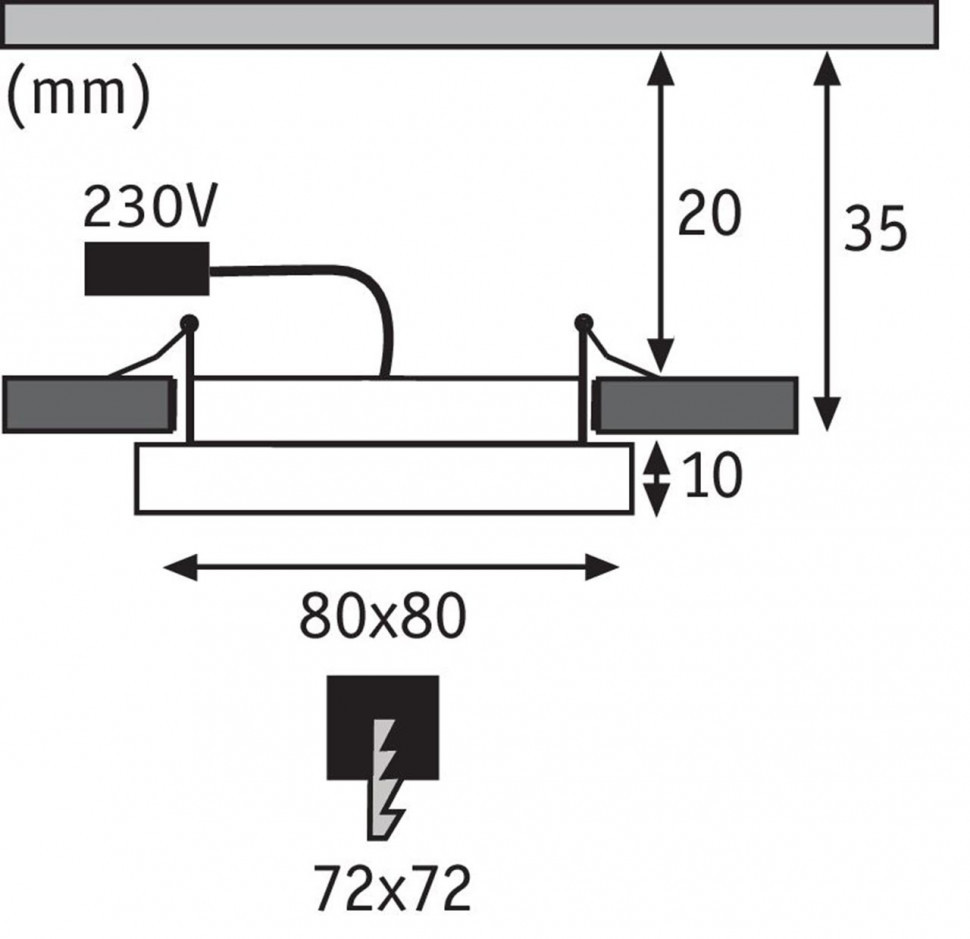 Встраиваемый светодиодный светильник Paulmann Panel Areo 92954
