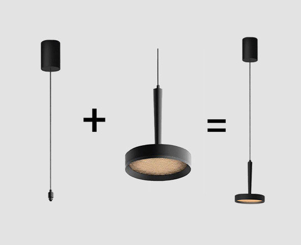 Подвесной светильник (без основания) Italline IT02-025 dark silver 3000K