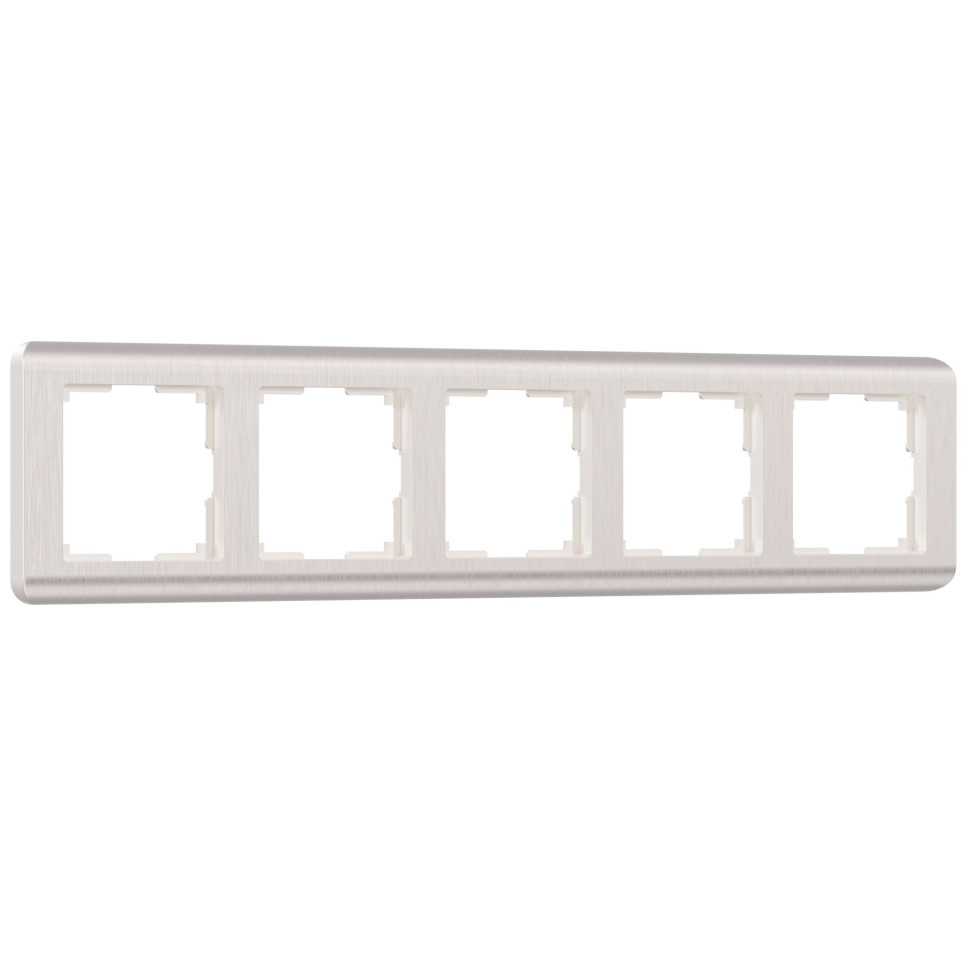 Рамка из поликарбоната на 5 постов Stream перламутровый W0052113