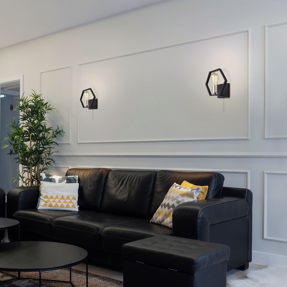 Настенный светильник в стиле лофт 70117/1 черный