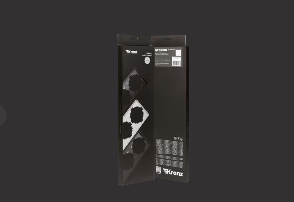 KRANZ Рамка STRONG 4-постовая жемчуг KR-78-0754-4