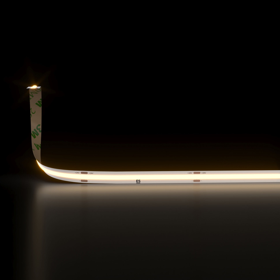 Светодиодная лента 24 В 11 Вт/м 352 Led/м COB IP20, теплый белый 3300K, 5 м Лента светодиодная 24V 11W 352Led COB IP20 теплый белый, 5м