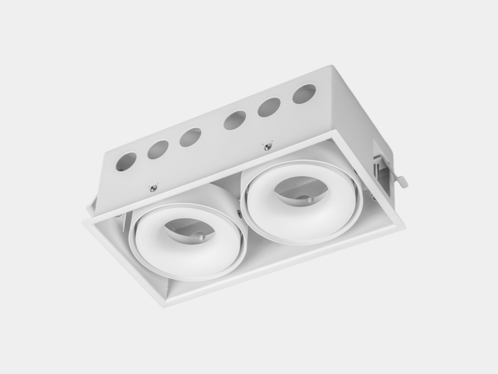  SWG PRO Корпус светильника алюминий потолочный встраиваемый  поворотный, Белый, IP20, COMBO-CRD2-WH-2