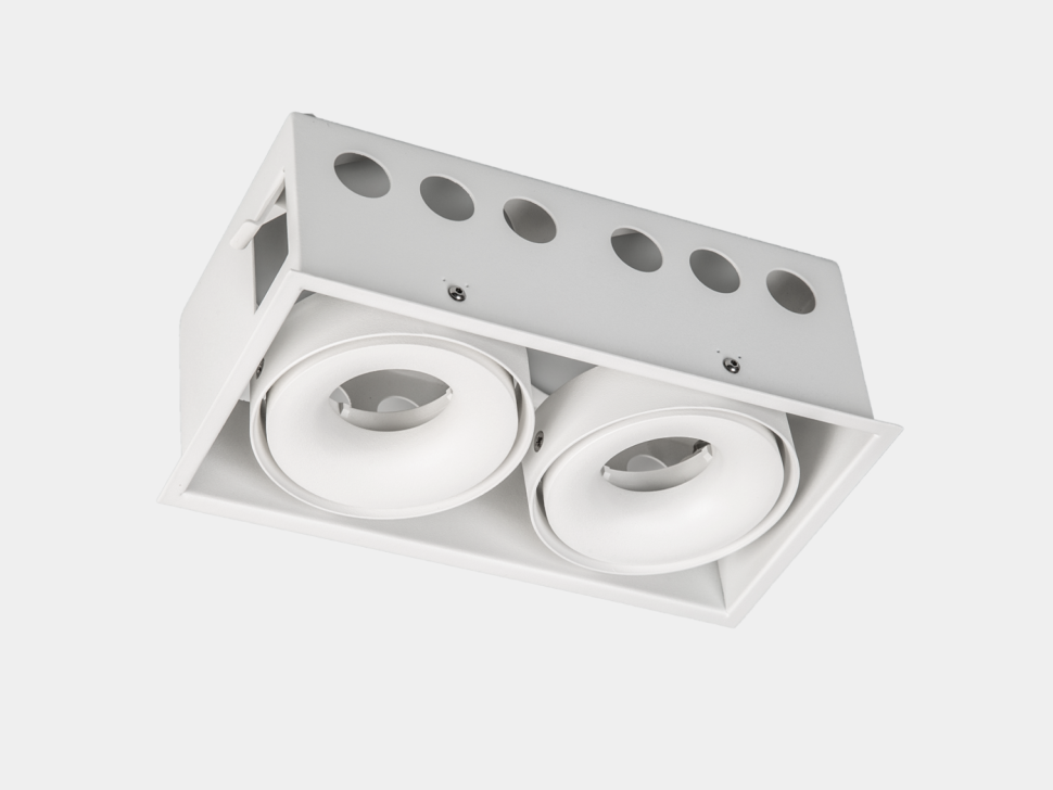  SWG PRO Корпус светильника алюминий потолочный встраиваемый  поворотный, Белый, IP20, COMBO-CRD2-WH-2