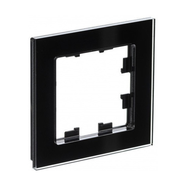 Рамка Systeme Electric Atlas Design Nature на 1 пост, черное стекло ATN321001