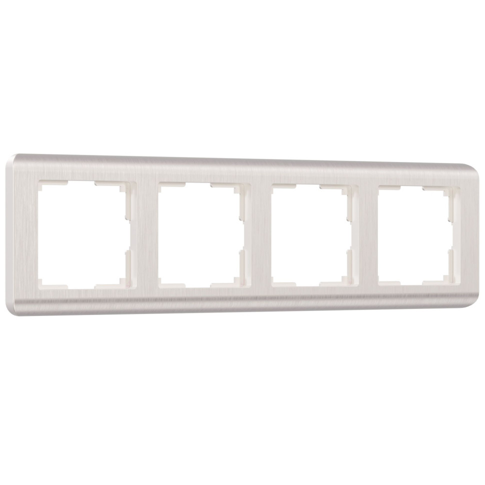 Рамка из поликарбоната на 4 поста Stream перламутровый W0042113