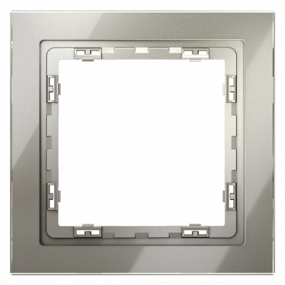 Рамка стеклянная VOLTUM S70 на 1 постов, (шелк, стекло) VLS110104