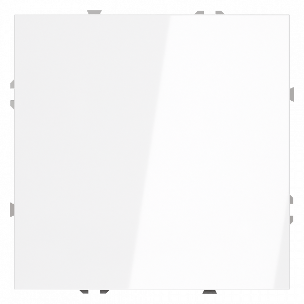 Заглушка VOLTUM S70 с суппортом, (белый глянцевый)  VLS080101