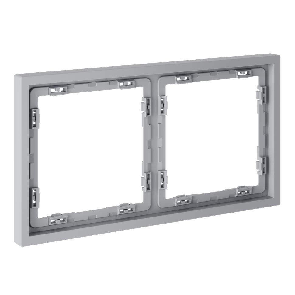 Рамка пластиковая VOLTUM S70 на 2 поста, (серый)