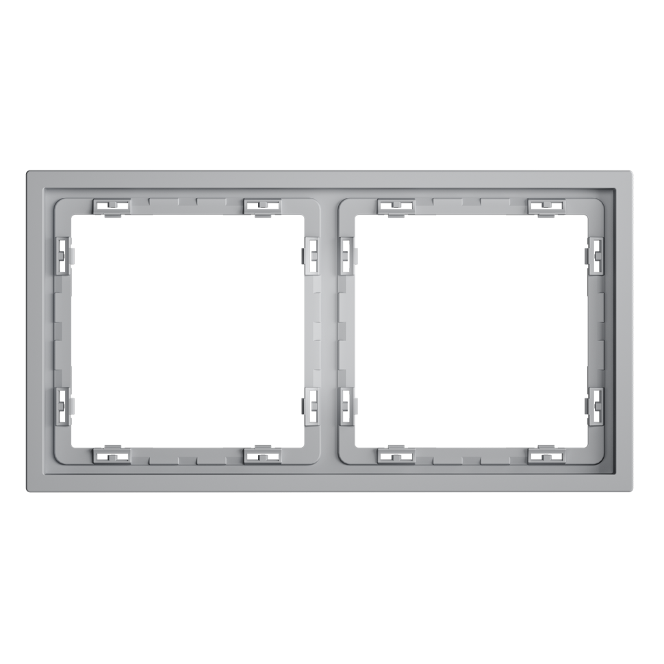 Рамка пластиковая VOLTUM S70 на 2 поста, (серый)