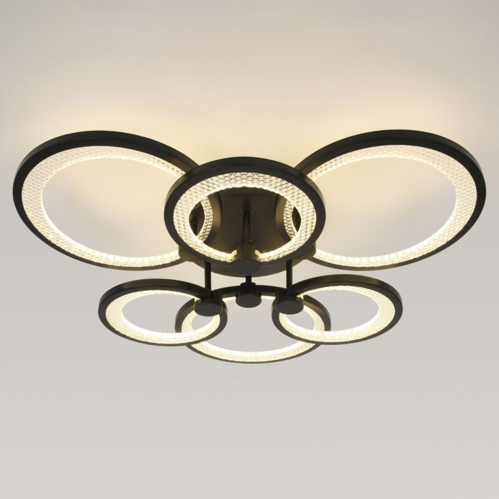 Потолочный светильник Эра Модерн Odry CLL-1-117W 3K-6,5K RC BK