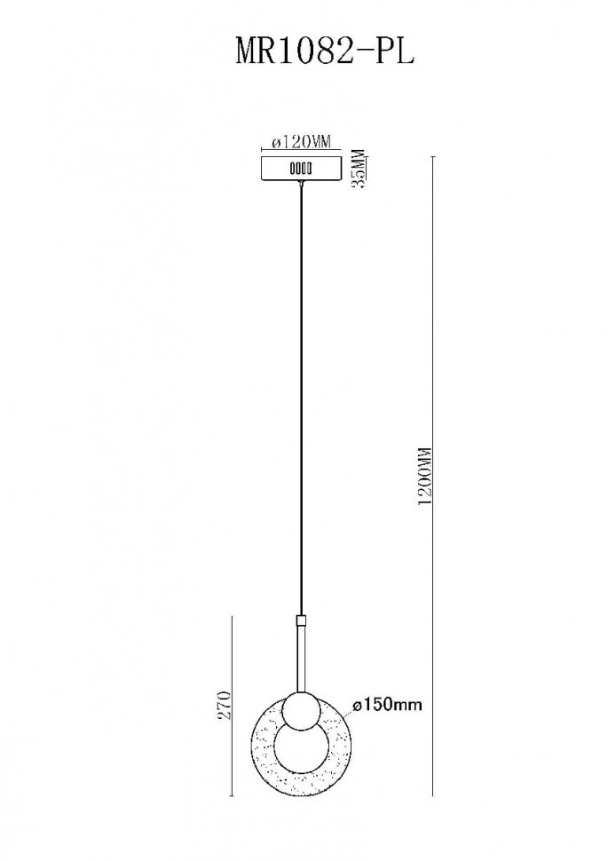 Подвесной светильник MyFar Lora MR1082-PL