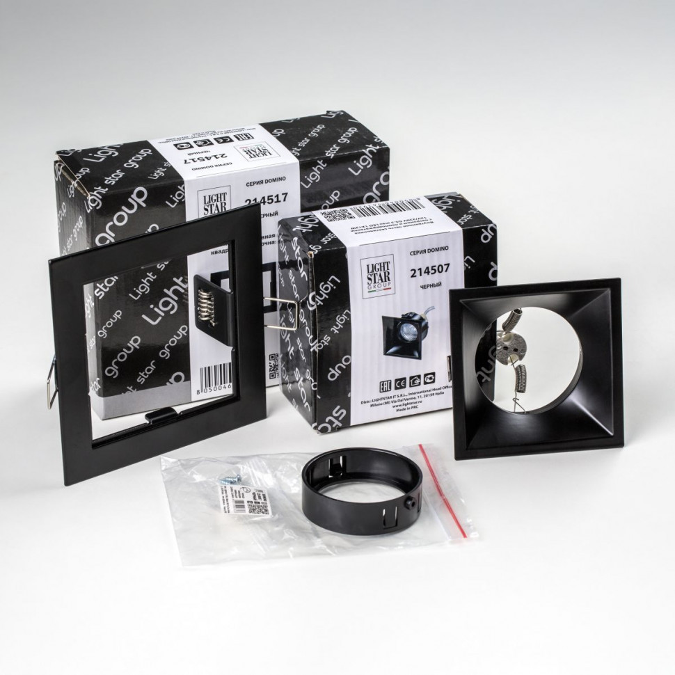 Встраиваемый светильник Lightstar Domino (214517+214507+214007) D51707BMOD