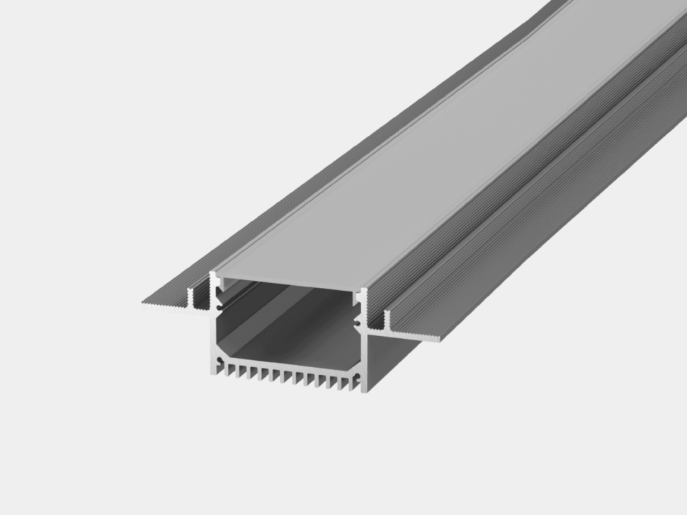 DesignLed Встраиваемый в гипсокартон алюминиевый профиль Design LED без видимой рамки LG49, 2500 мм, анодированный, LG49-R