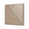 Zennio ZVIF70X1C Flat 70 X1. Стеклянная емкостная кнопка 70x70 - 1 кнопка - ,цвет: шампанское (рама ZS70 не входит в комплект)
