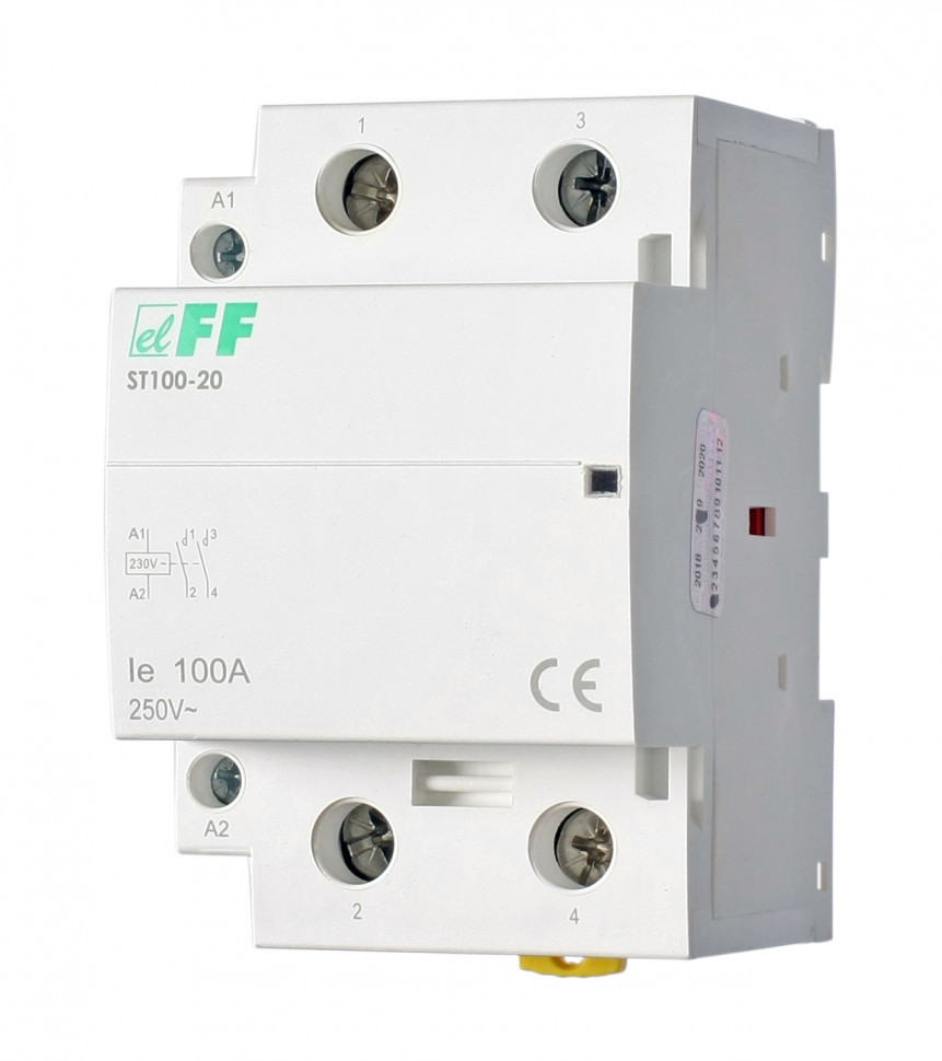 Контактор модульный (Ампер-100 / Волт-230 АС / Контакт-2NO) ST100-20