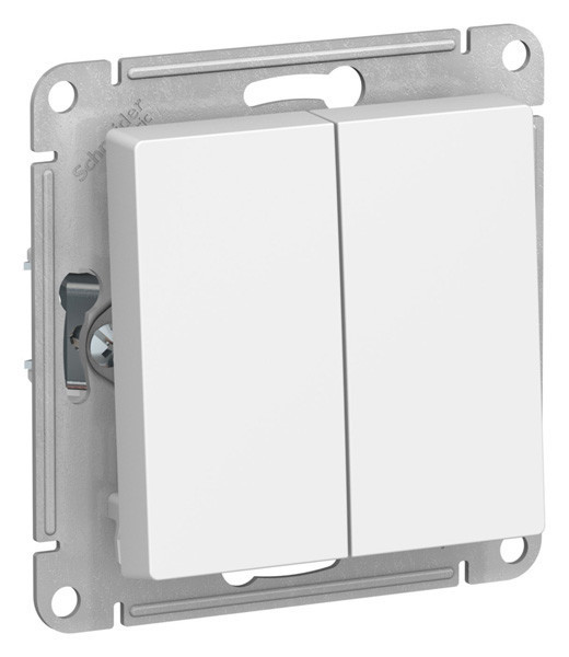 Переключатель двухклавишный Systeme Electric Atlas Design Лотос ATN001365