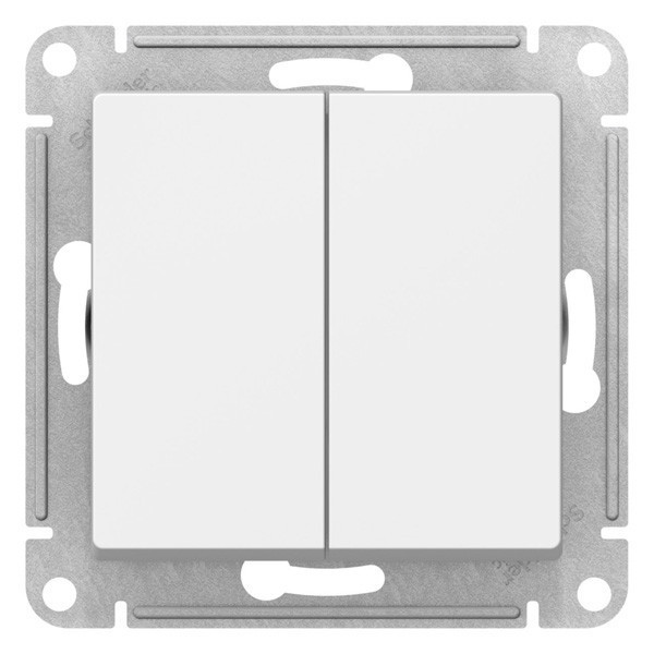 Переключатель двухклавишный Systeme Electric Atlas Design Лотос ATN001365