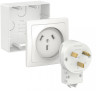 Systeme Electric Blanca наруж Бел Комплект силовой 32 А, 250 В: розетка, вилка, подъемная коробка BLNSK003231