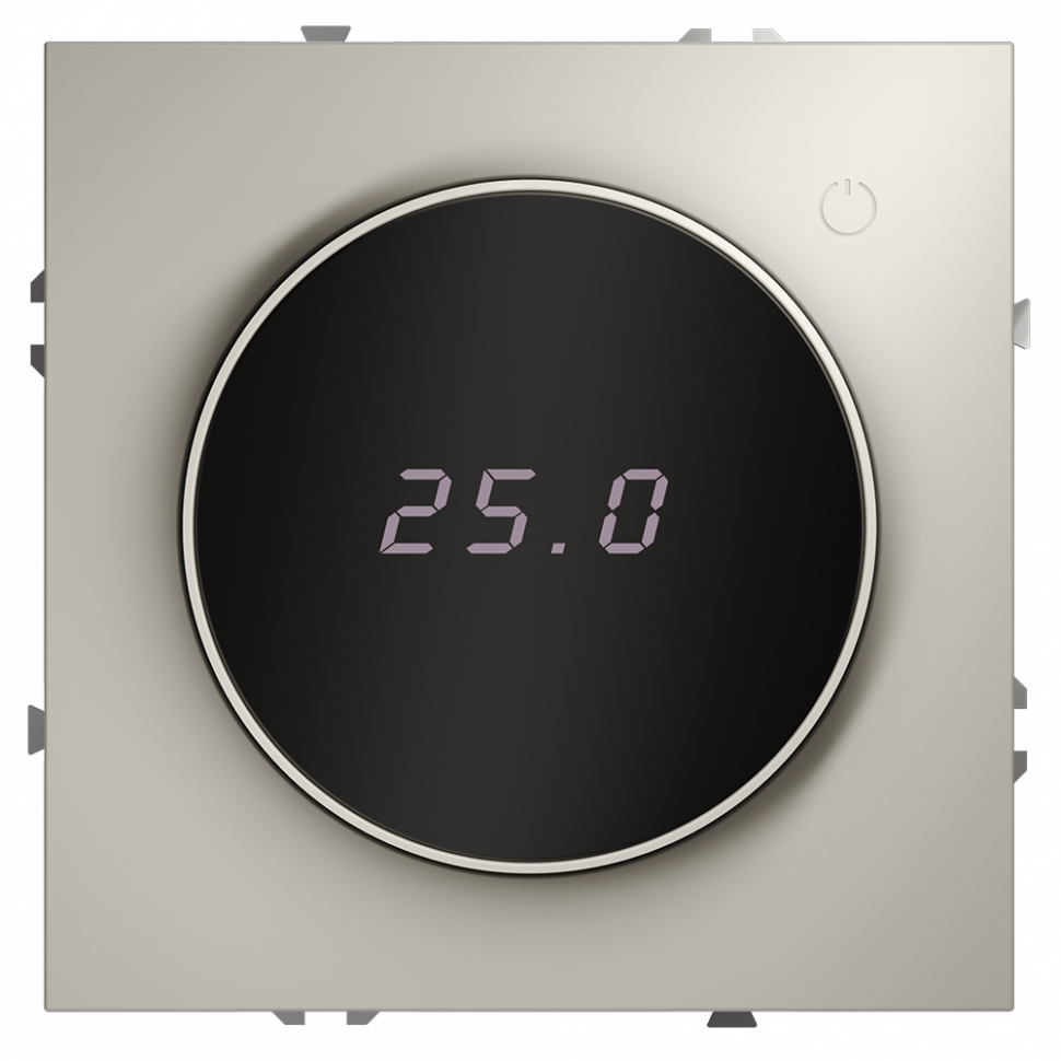 Терморегулятор электронный VOLTUM S70 с индикацией и датчиком, для теплого пола, (кашемир) VLS070103