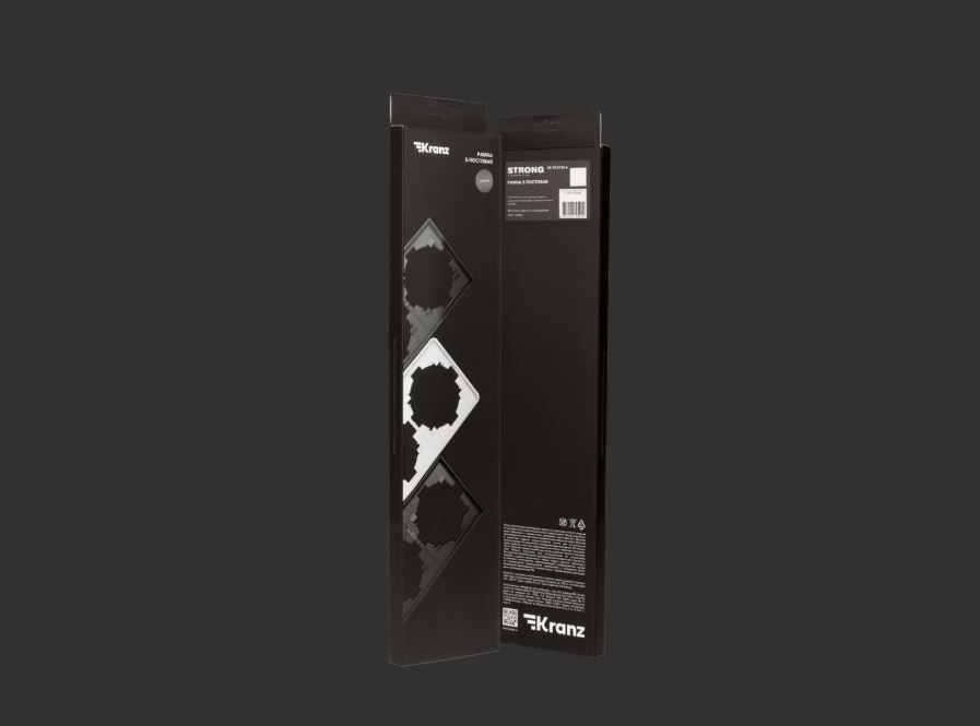 KRANZ Рамка STRONG 5-постовая графит KR-78-0755-6