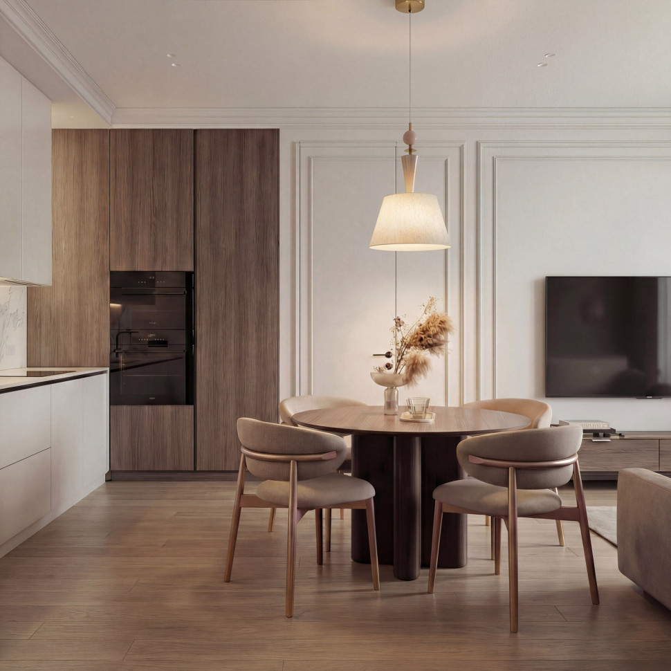 Подвесной светильник с декором из керамики 104014