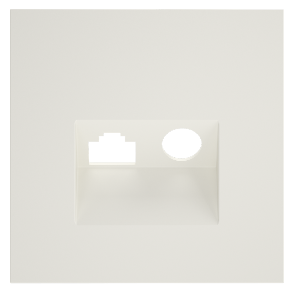 Накладка для розетки TV+RJ45 кат. 6, S70 (хлопок)