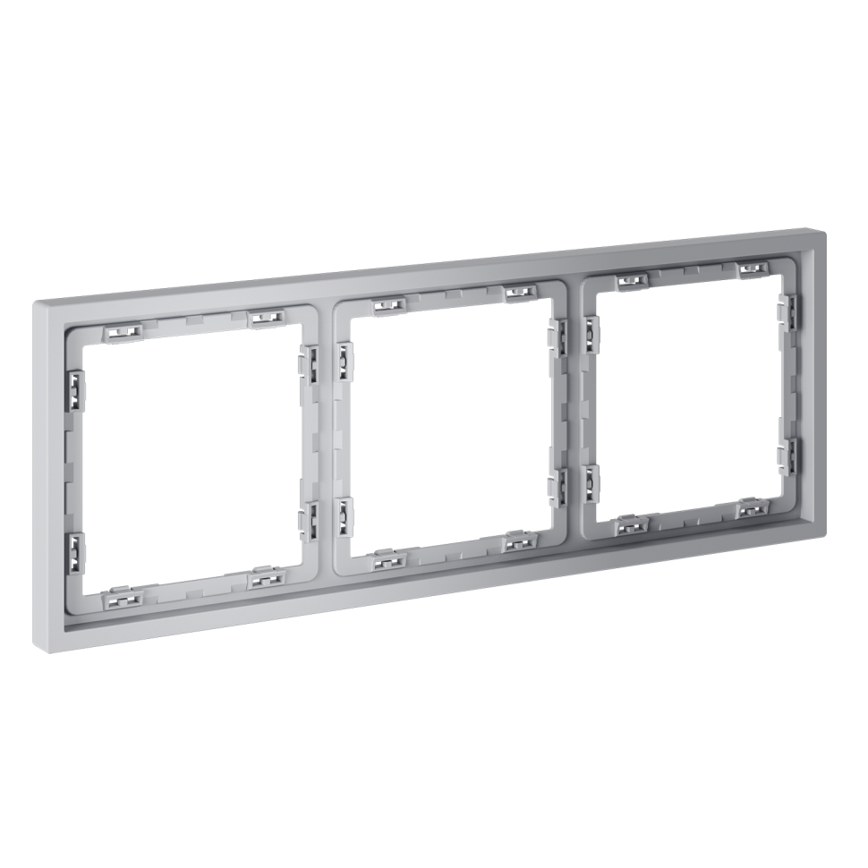 Рамка пластиковая VOLTUM S70 на 3 поста, (серый)