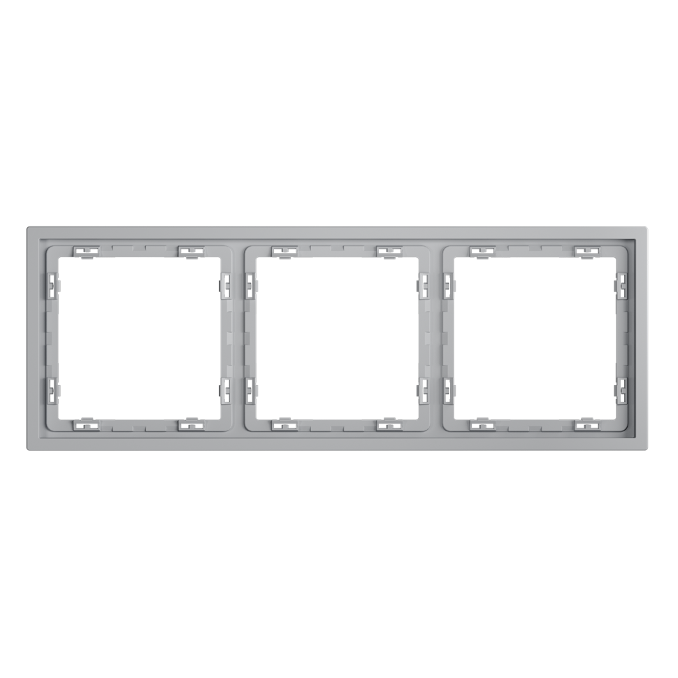 Рамка пластиковая VOLTUM S70 на 3 поста, (серый)